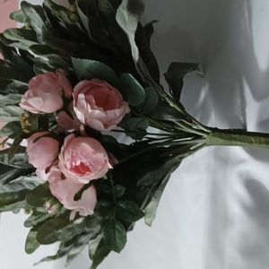 Bunch of fake plants pink roses